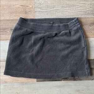 Aerie Charcoal Ribbed Mini Skirt